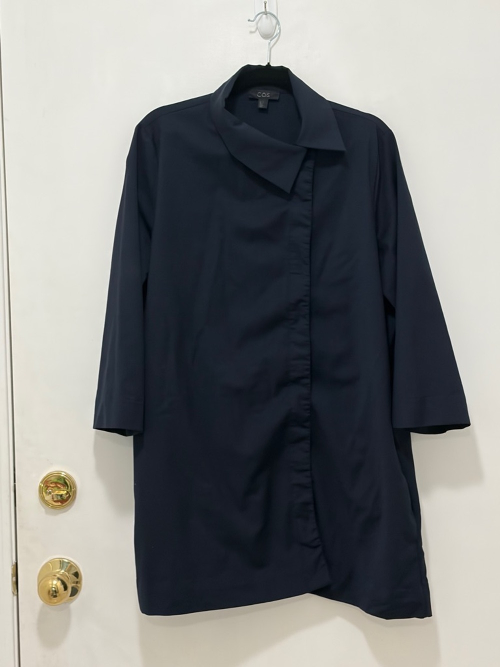 COS Navy Minimal Collar Tunic